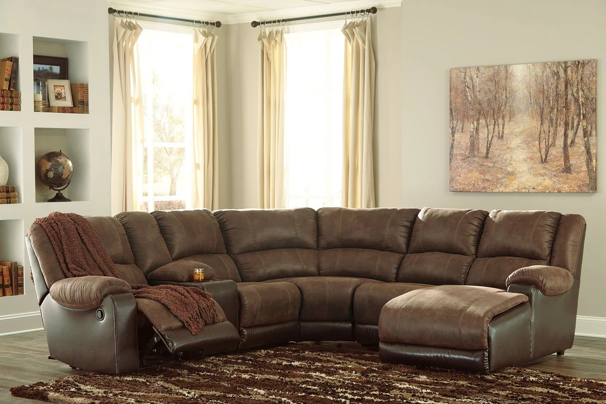 Ashley Nantahala 7-Piece Sectional - Coffee 1 Ashley Nantahala 7-Piece Sectional - Coffee