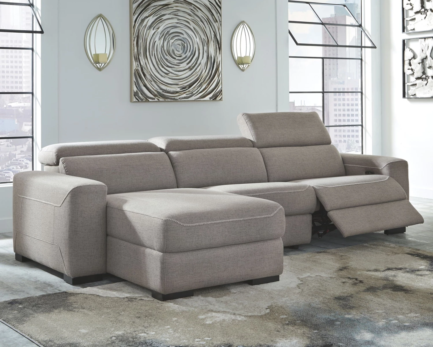 Ashley Mabton 3-Piece Sectional Sectionals 1 Ashley Mabton 3-Piece Sectional Sectionals