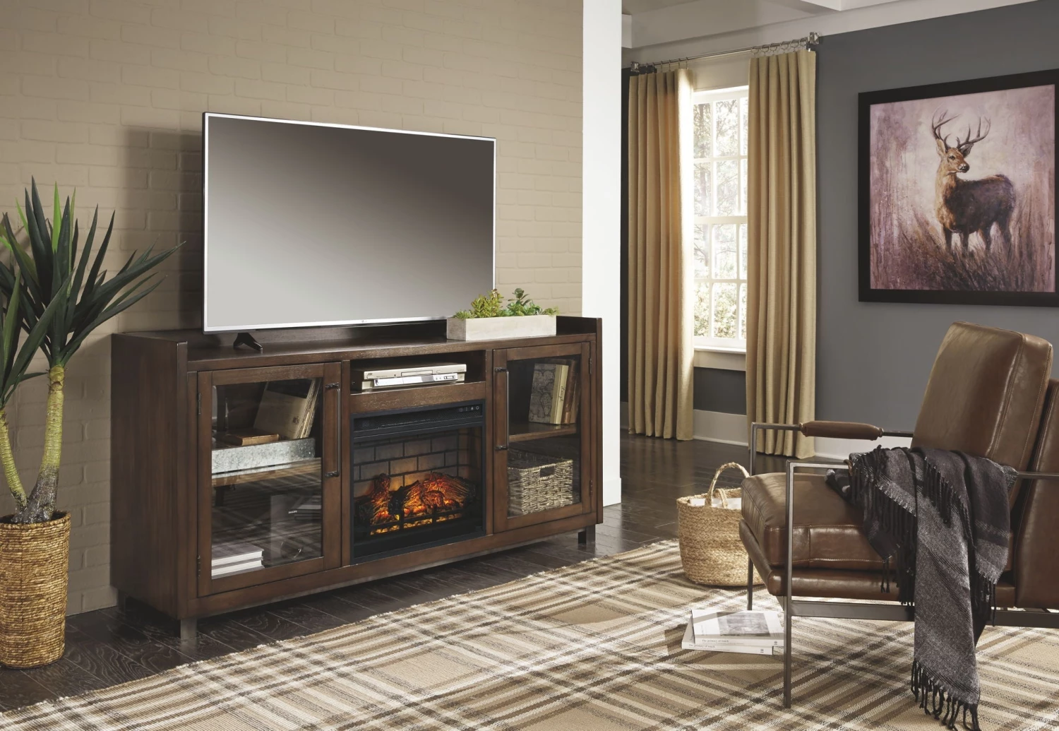 Ashley Starmore XL TV Stand With Fireplace - Accessories 1 Ashley Starmore XL TV Stand With Fireplace - Accessories