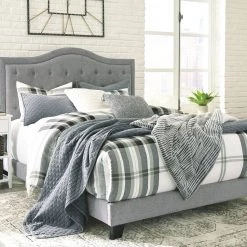 Ashley Jerary - Gray - King Upholstered Bed Bedroom