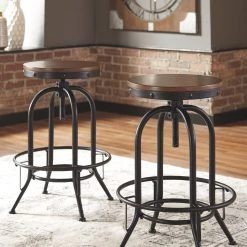 Ashley Dining Room Valebeck - Brown/Black - Tall Swivel Barstool