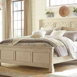 Ashley Beds Bolanburg Queen Panel Bed - Antique - White