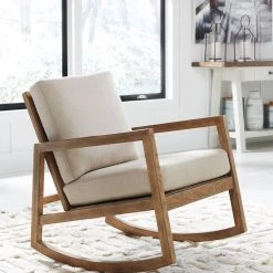 Ashley Novelda- Neutral Rocking Accent Chair
