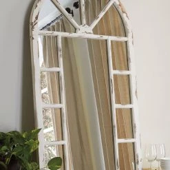 Ashley Mirrors Divakar Antique White Accent Mirror