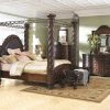 Ashley North Shore King Poster Bed With Dresser & Mirror Bedroom