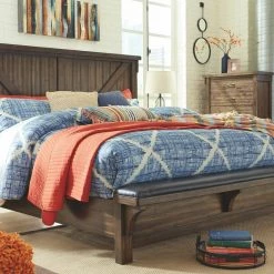 Ashley Bedroom Lakeleigh Brown Queen Bed With Dresser Mirror & Nightstand