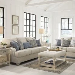 Ashley Treamore Linen Sofa And Loveseat