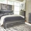 Ashley Lodanna Queen Storage Bed W/ Dresser Mirror & Nightstand Bedroom