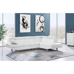 Global Living Room U9782 White 2 Piece Sectional