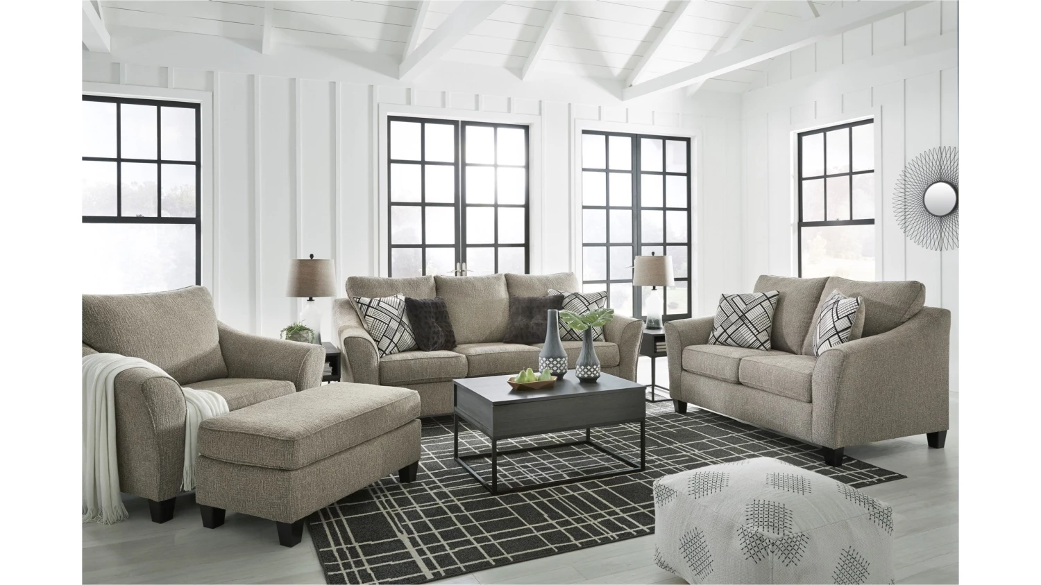 Ashley Living Room Barnesley Sofa Loveseat & Chair