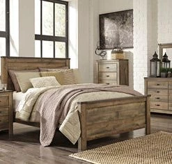 Ashley Bedroom Trinell - Brown Queen Bed W/ Dresser, Mirror & Nightstand