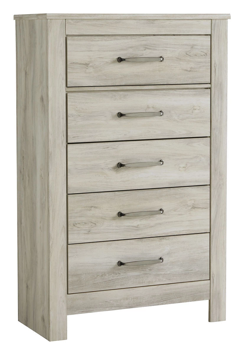 Ashley Bellaby - Whitewash - Five Drawer Chest Bedroom 1 Ashley Bellaby - Whitewash - Five Drawer Chest Bedroom