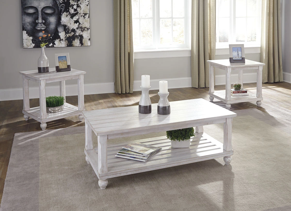 Ashley Cloudhurst - White - Occasional Table Set (3/CN) 1 Ashley Cloudhurst - White - Occasional Table Set (3/CN)