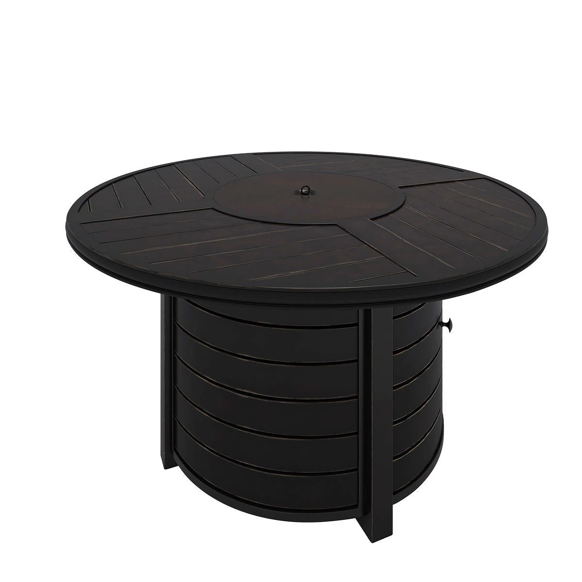 Ashley Castle Island Dark Brown Round Fire Pit Table 1 Ashley Castle Island Dark Brown Round Fire Pit Table